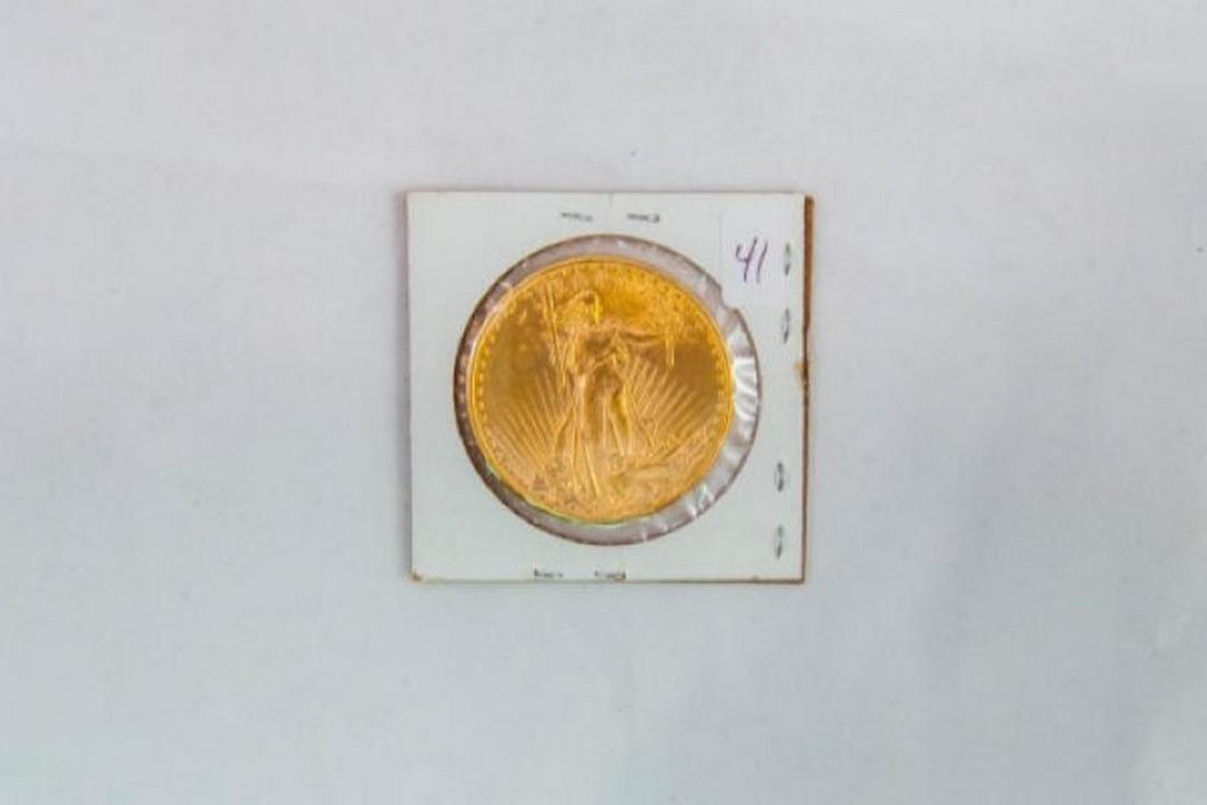 $20.00 Gold: 1924, MS-60. Estimate $1100 - $1300 (1 of 2)