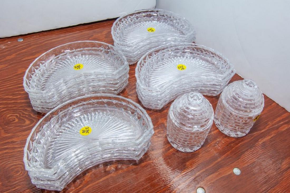 16 Fish Plates along with 2 Covered Jars (1 of 2)