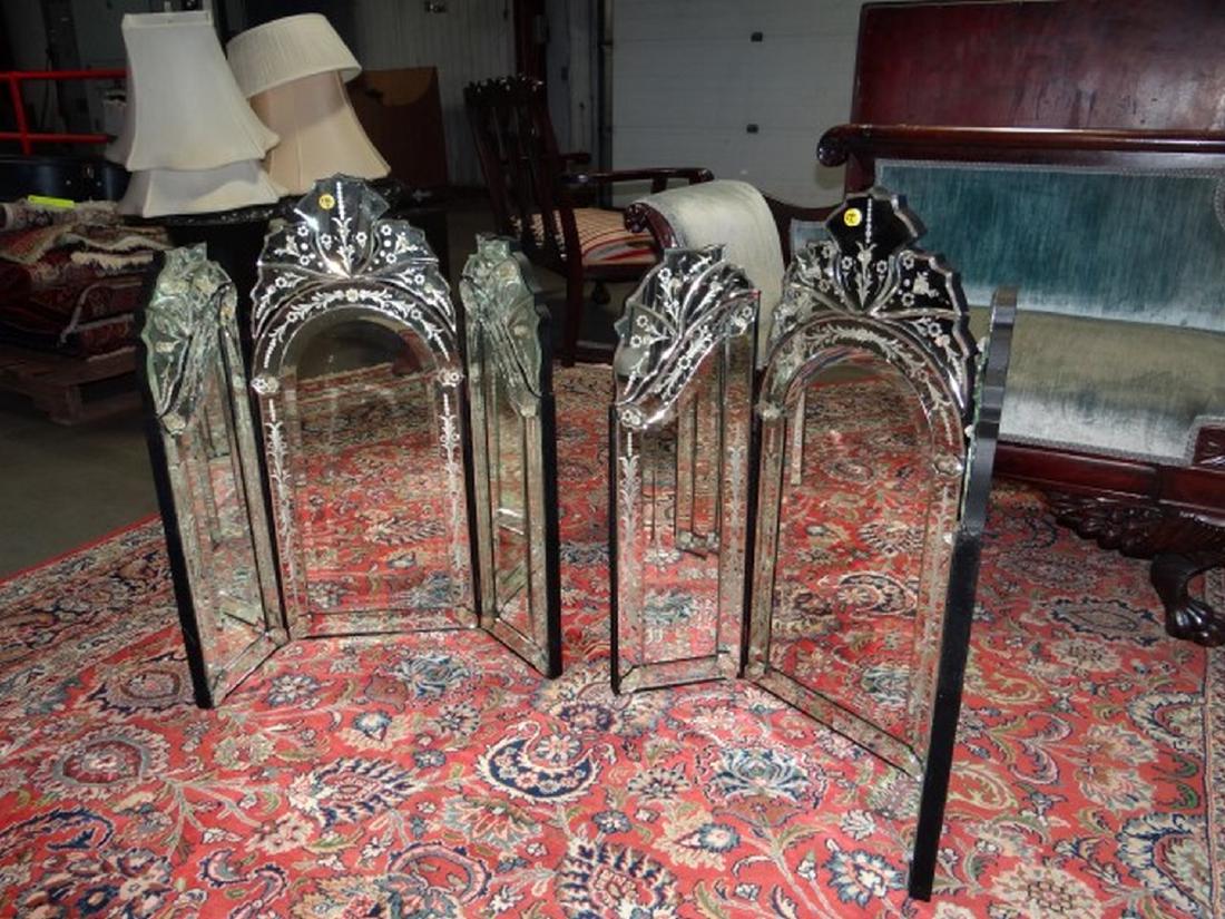Pair Venetian Glass Mirrors (1 of 1)