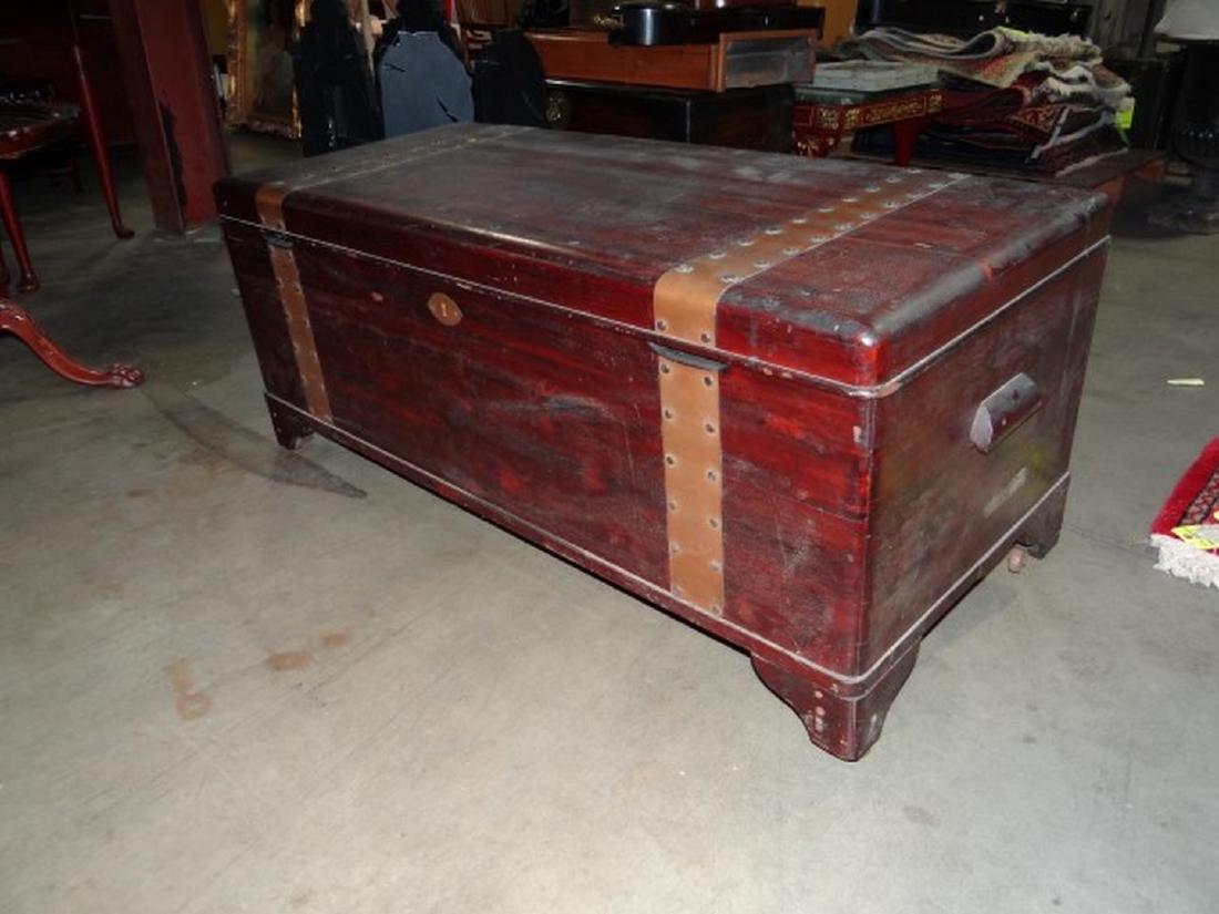Arts and Crafts Cedar Chest with Copper Trim (1 of 2)
