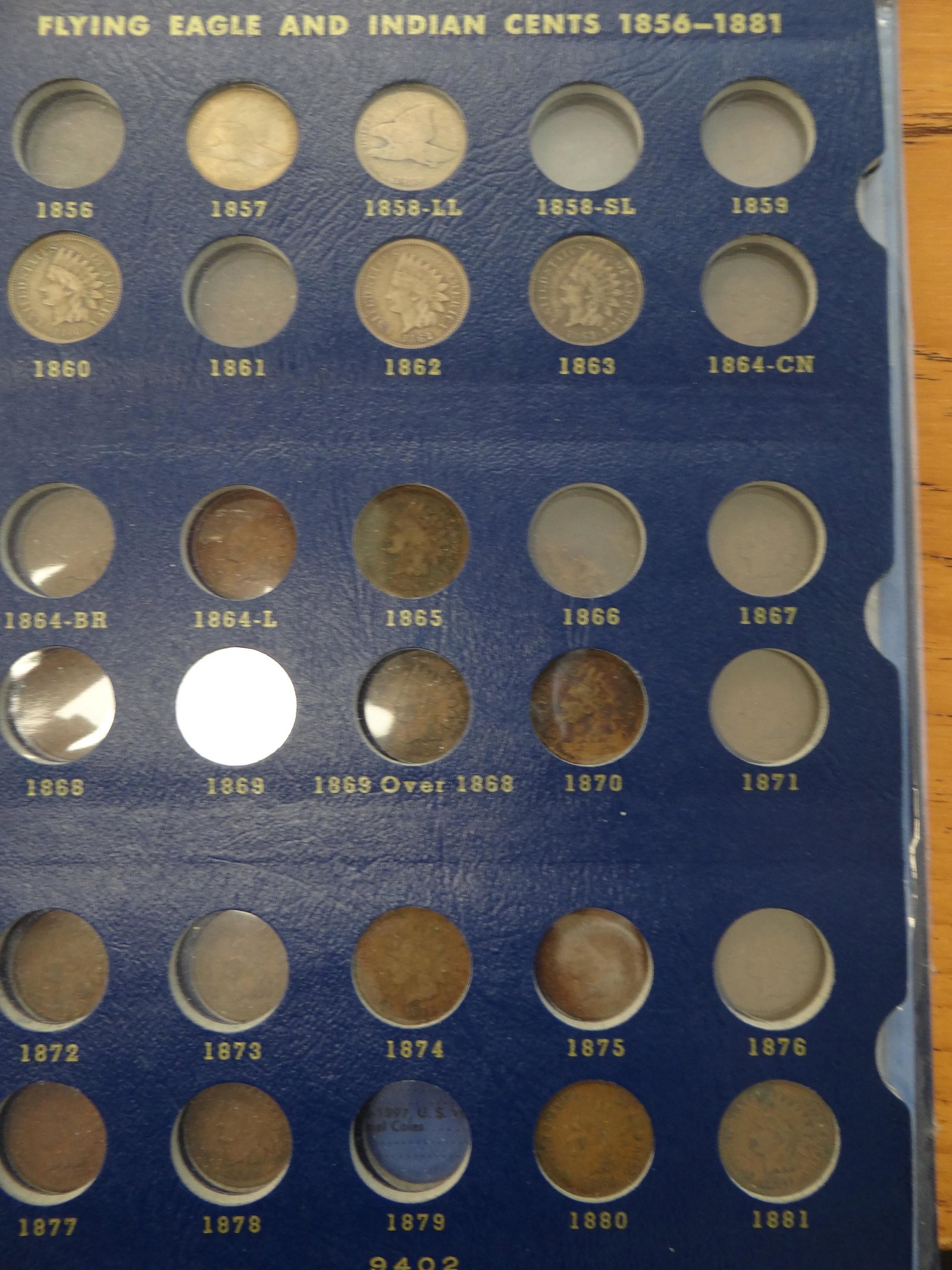 Albums: 1857-1909 Indian 1c (38 pieces) & 1919-1937: Albums: 1857-1909 Indian 1c (38 pieces) & 1919-1937 Buf(21 pieces) partial sets, Circulated