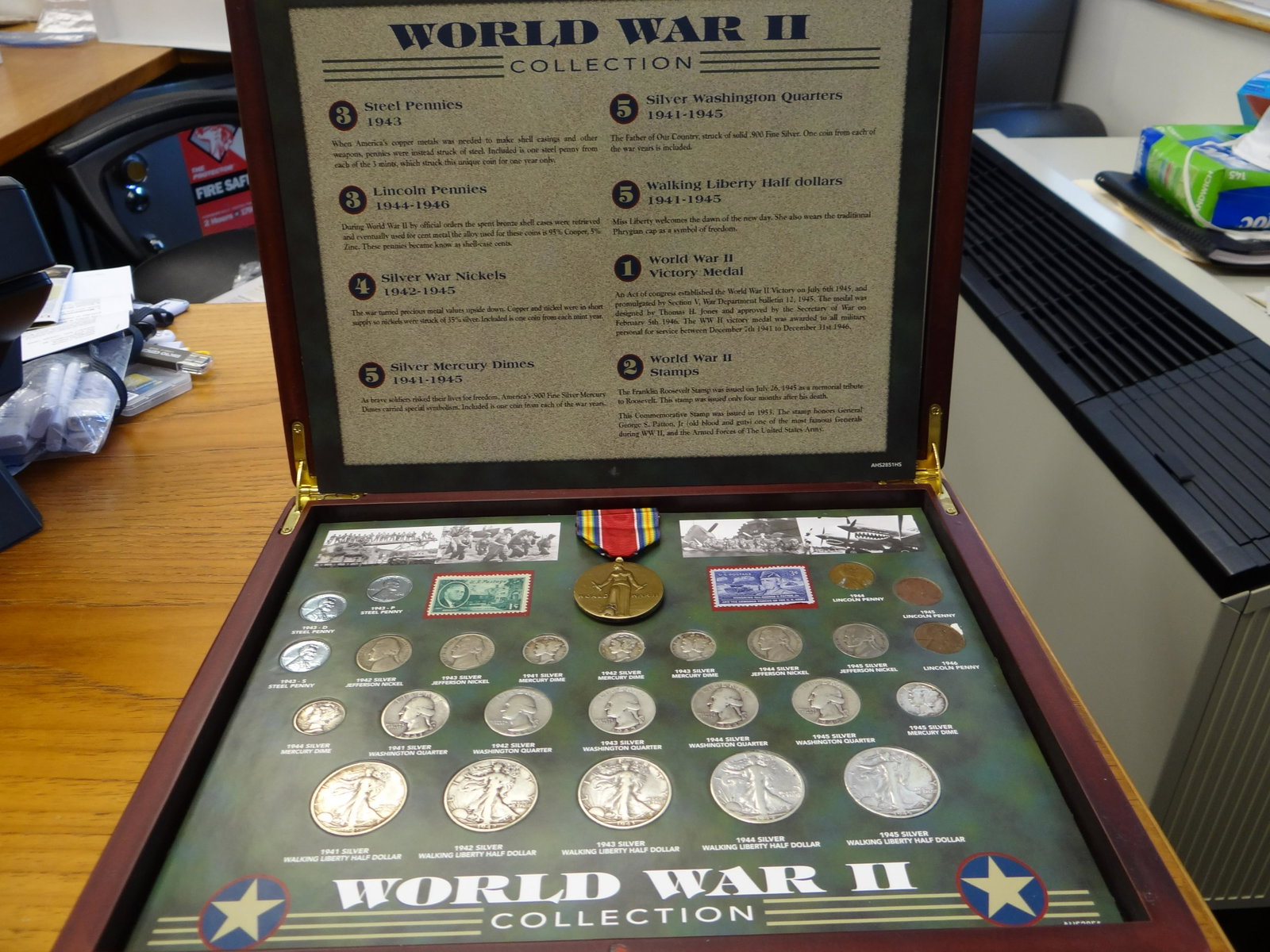 Collector Sets: WWII collection in display case: Collector Sets: WWII collection in display case