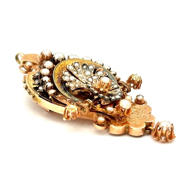 Brand New 5,46gr 18k Solid Gold Cross Pendant with natural Diamonds necklace (1 of 5)