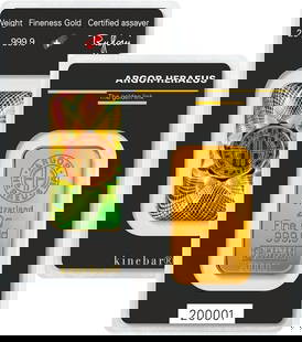 20gr 999.9 Pure Solid Gold Bar ARGOR-HERAEUS: 20gr 999.9 Pure Solid Gold Bar ARGOR-HERAEUS Best world Gold Switzerland Lab There are generally no import duties for gold bullion when privately imported into the USA Argor-Heraeus Gold Bars-Ingots a