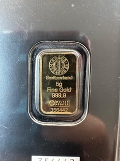 5gr 999.9 Pure Solid Gold Bar ARGOR-HERAEUS (1 of 4)