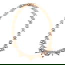This 50's Vintage Reseille Mesh 18K Solid Gold Necklace is enriched with surmounts of various shapes