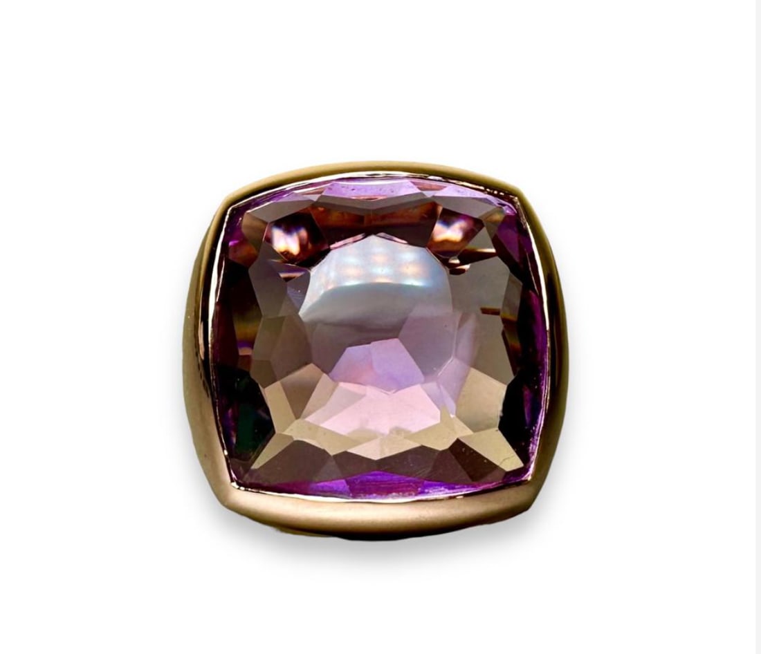 Beautfiul & Huge Amethist Ring set on 22gr 18k Solid Gold (1 of 4)