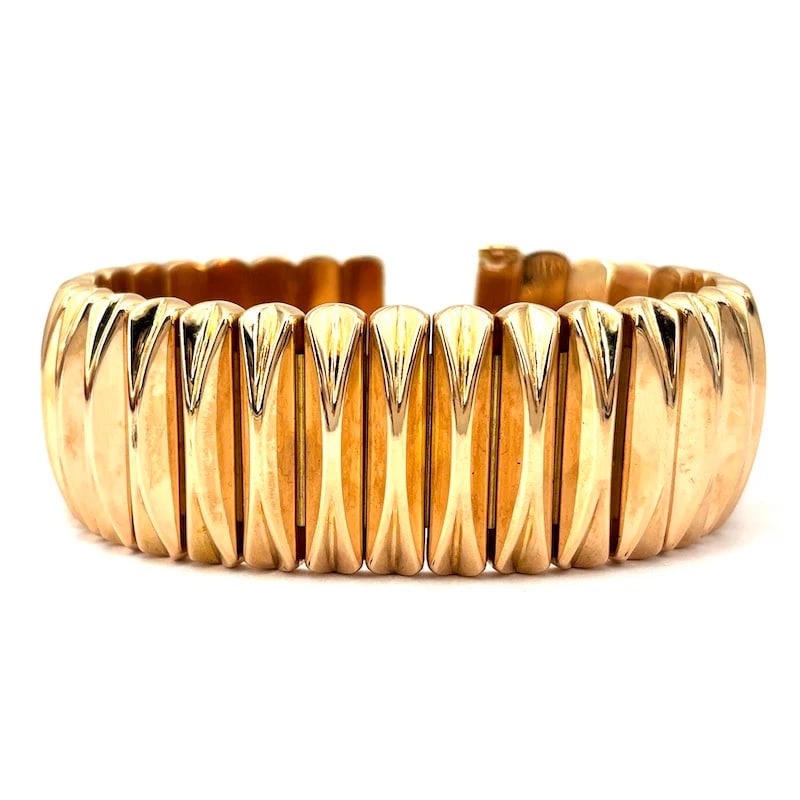 Superb Vintage 104gr 18k Solid Gold small ingots Bracelet (1 of 6)