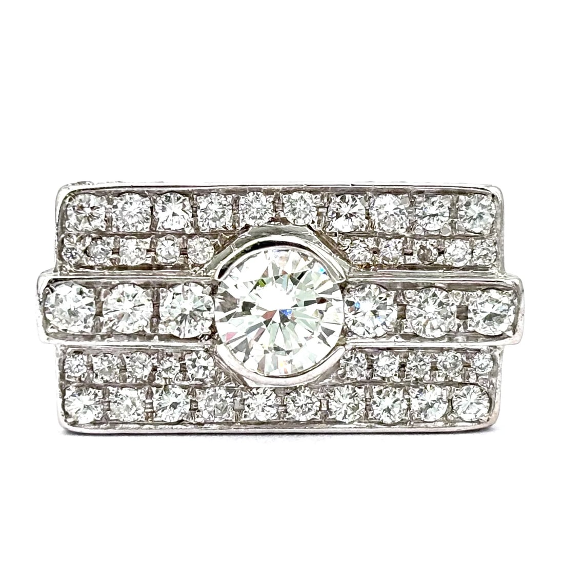 Full of Diamonds 18k solid gold Ring with 2.32ct Diamonds (1 of 6)