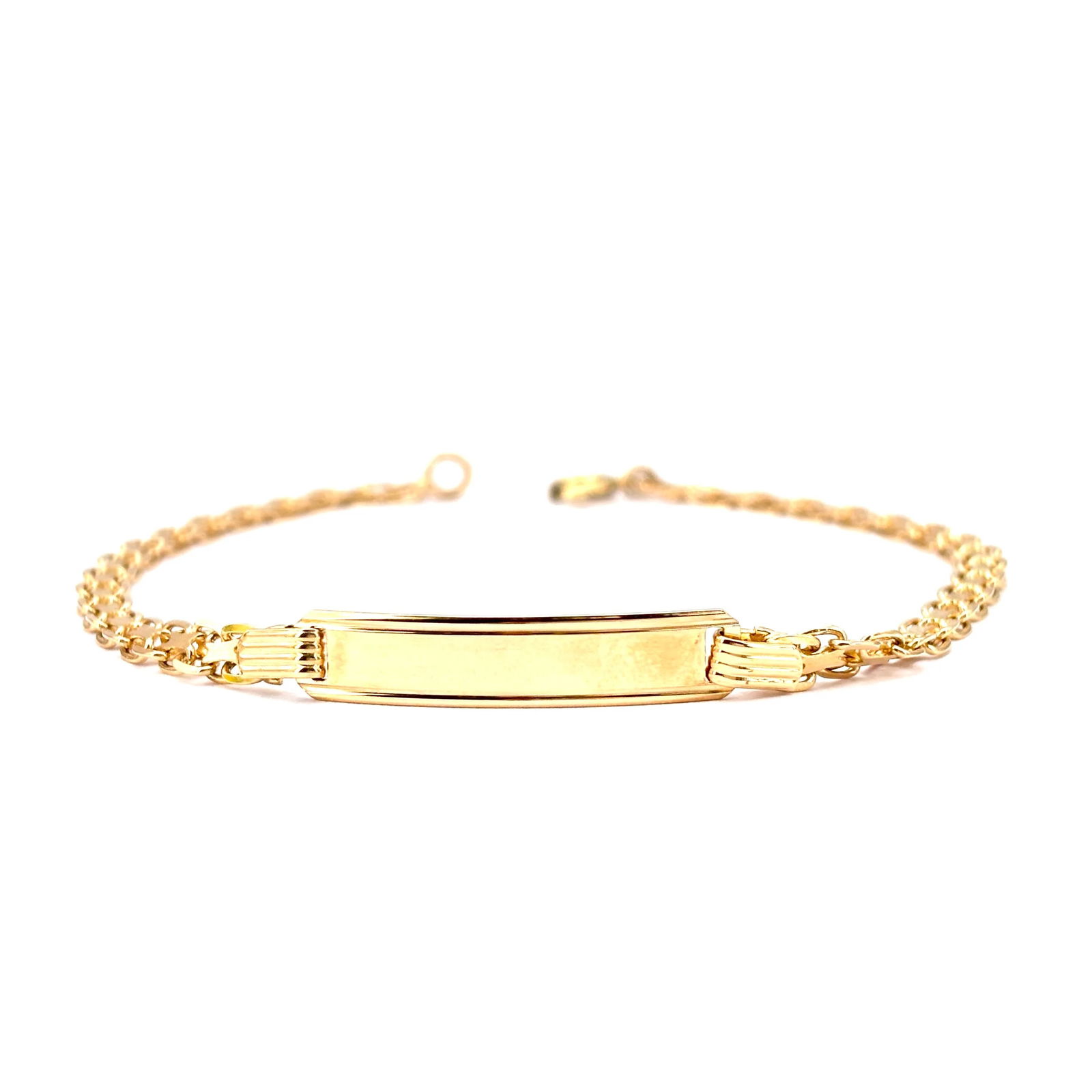Universal and Stylish Yellow Gold 18kt Chain Bracelet with Central Buckle, Weighing 6.19gr (1 of 6)