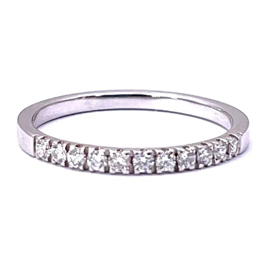 Timeless White Gold 18kt Band Ring with 11 Sparkling 0.19ct Diamonds, Weighing 1.73gr (1 of 6)