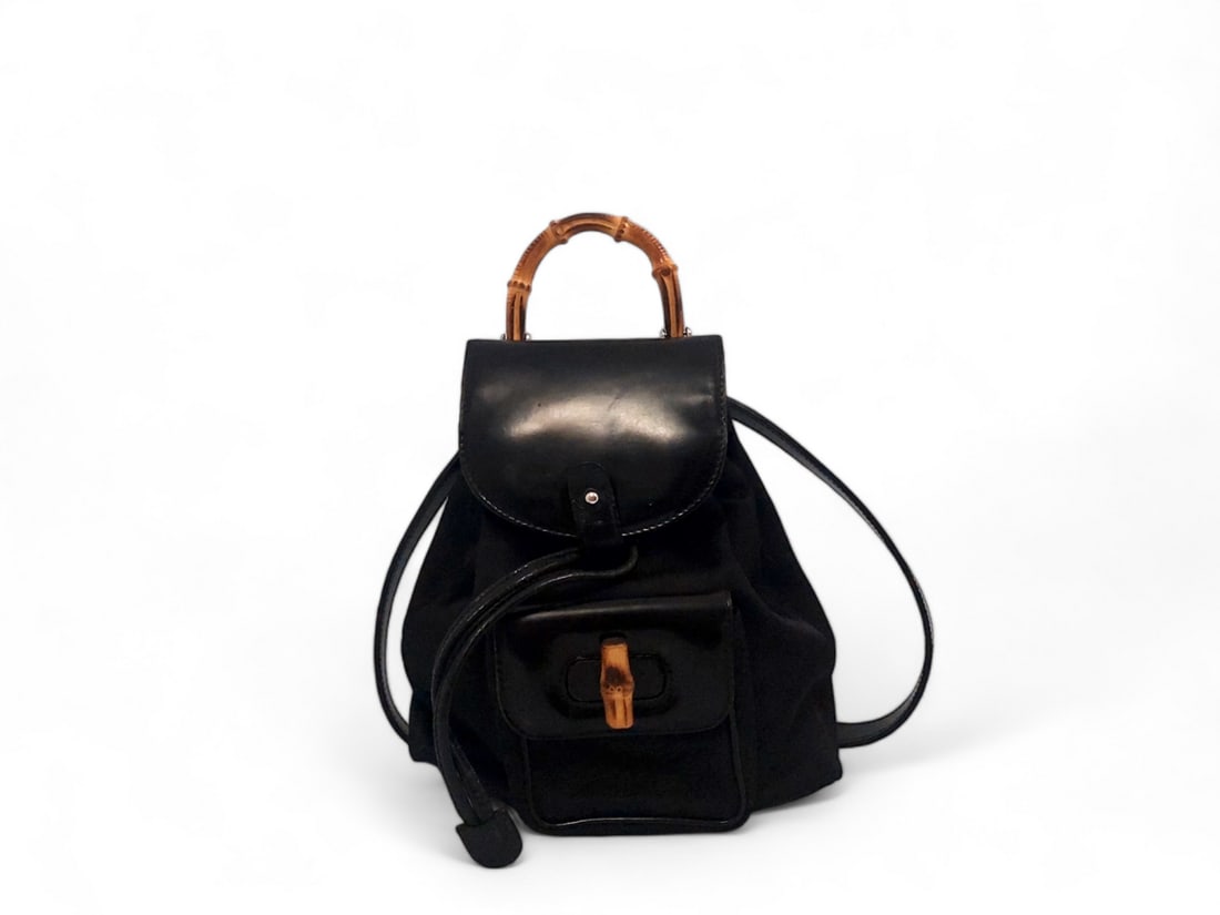 Gucci Black Bamboo Backpack - Iconic & Distinguished (1 of 5)