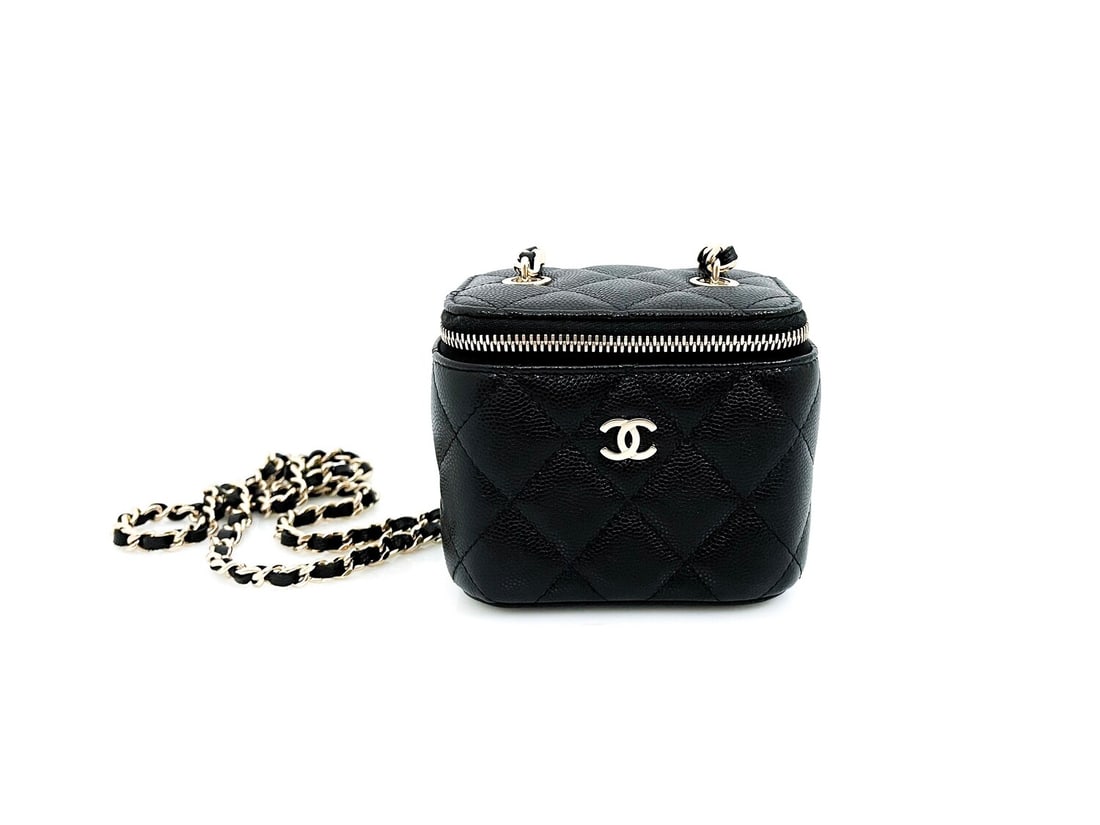 Chanel Mini Vanity Case 2021 Black Caviar - Precious & Radiant Bijou (1 of 5)