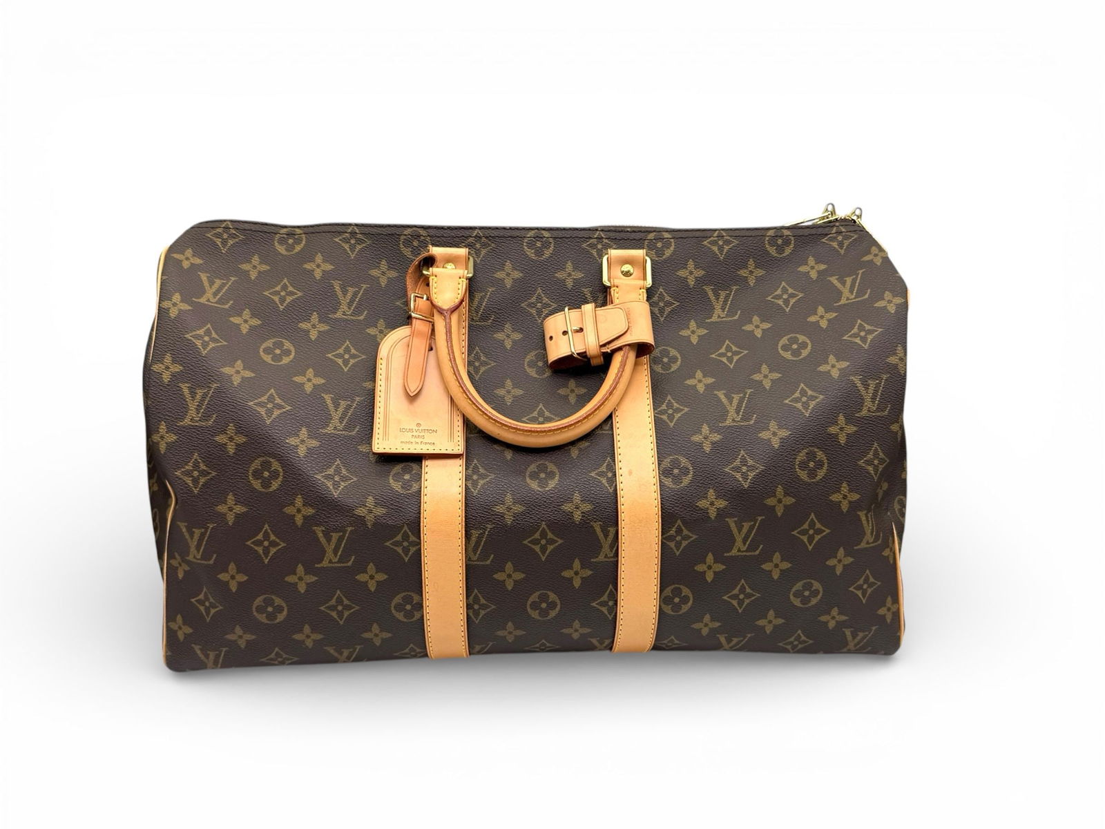 Louis Vuitton Keepall 45 - Iconic Monogram Handbag and Shoulder Bag with Luxurious Gold Accents (1 of 5)