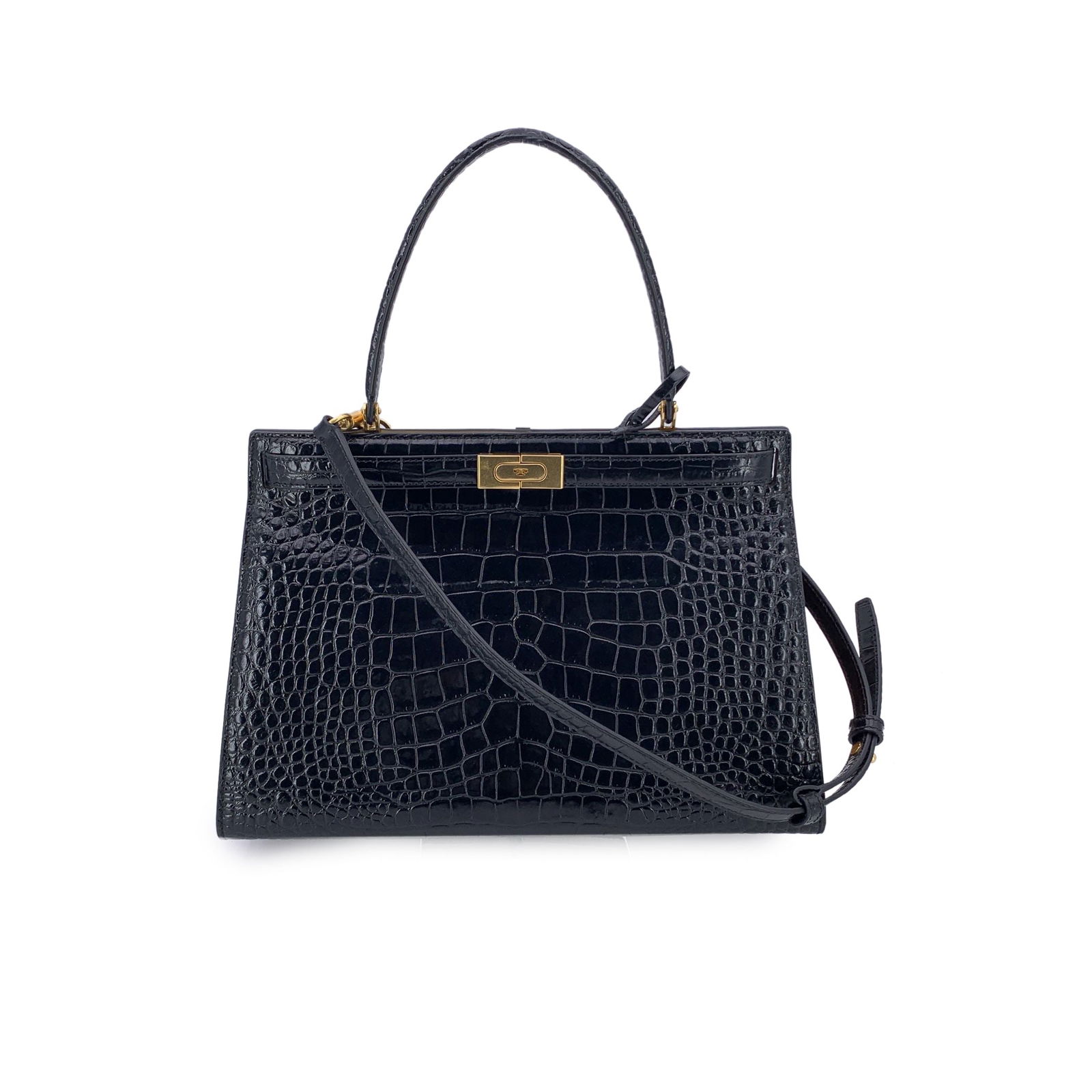 Tory Burch Leather Tote Bag Lee Radziwill Petite (1 of 8)