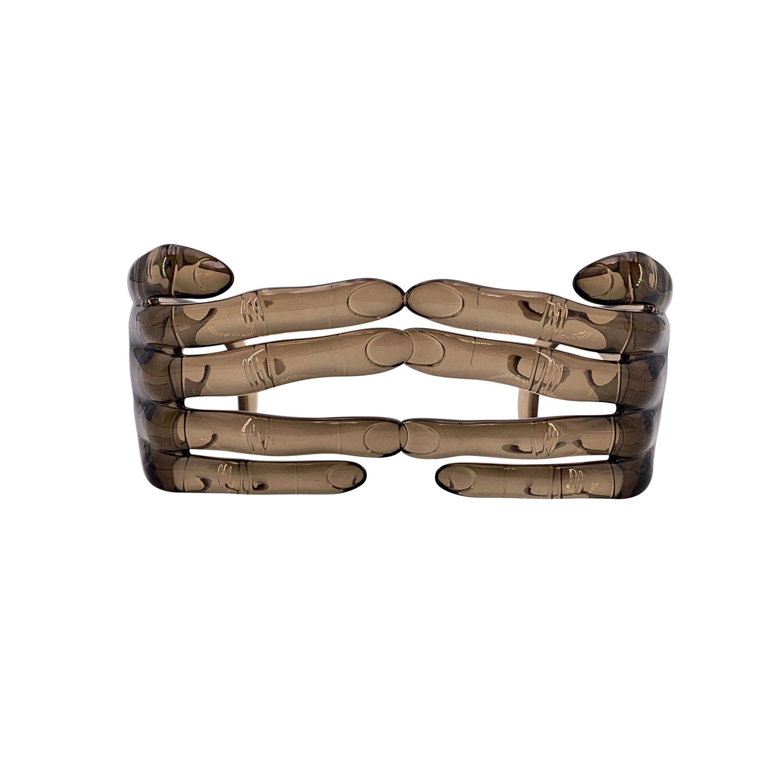 Jeremy Scott Plastic Sunglasses: Jeremy Scott x Linda Farrow - "Hands" Sunglasses in Black Model: JS/HANDS/2 ' Size: 57-14-135 ' Special Edition Every now and then, a pair of sunglasses comes along that doesn't just shade your eyes-i