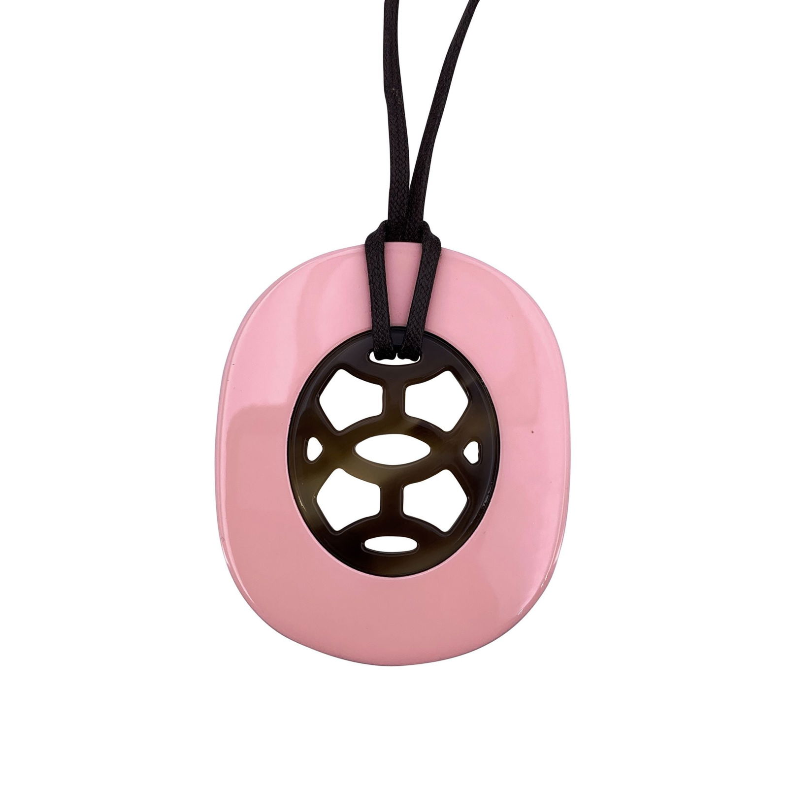 Hermes Wood Necklace Lift: Inspired by the intricate ironwork of the elevator at 24 Faubourg Saint-Honore-Hermes' legendary Paris boutique-the Lift Necklace is a striking blend of architectural elegance and brand heritage. 