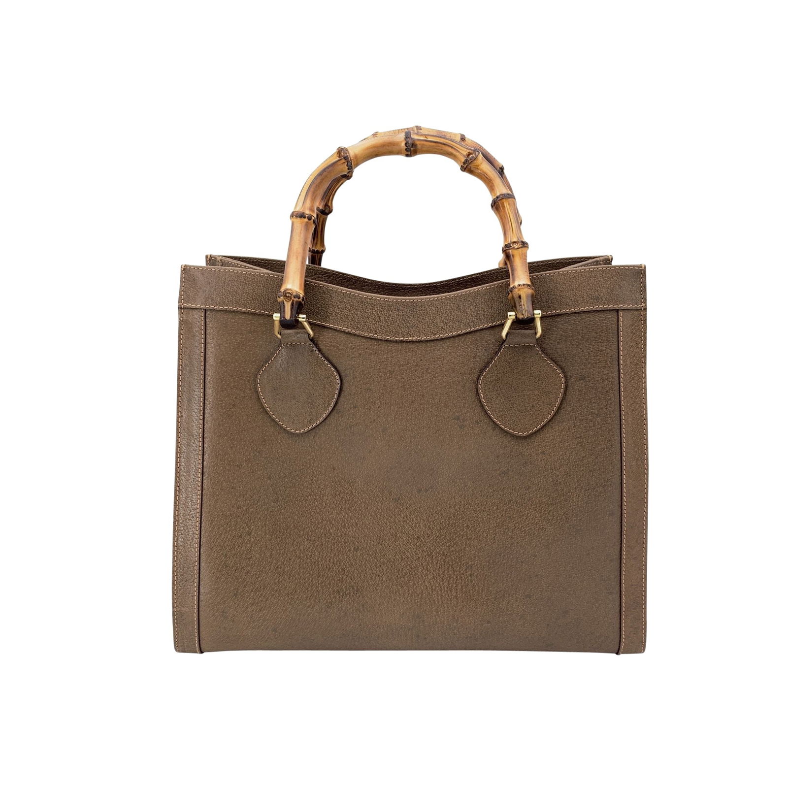 Gucci Vintage Leather Tote Bag Diana Bamboo (1 of 6)