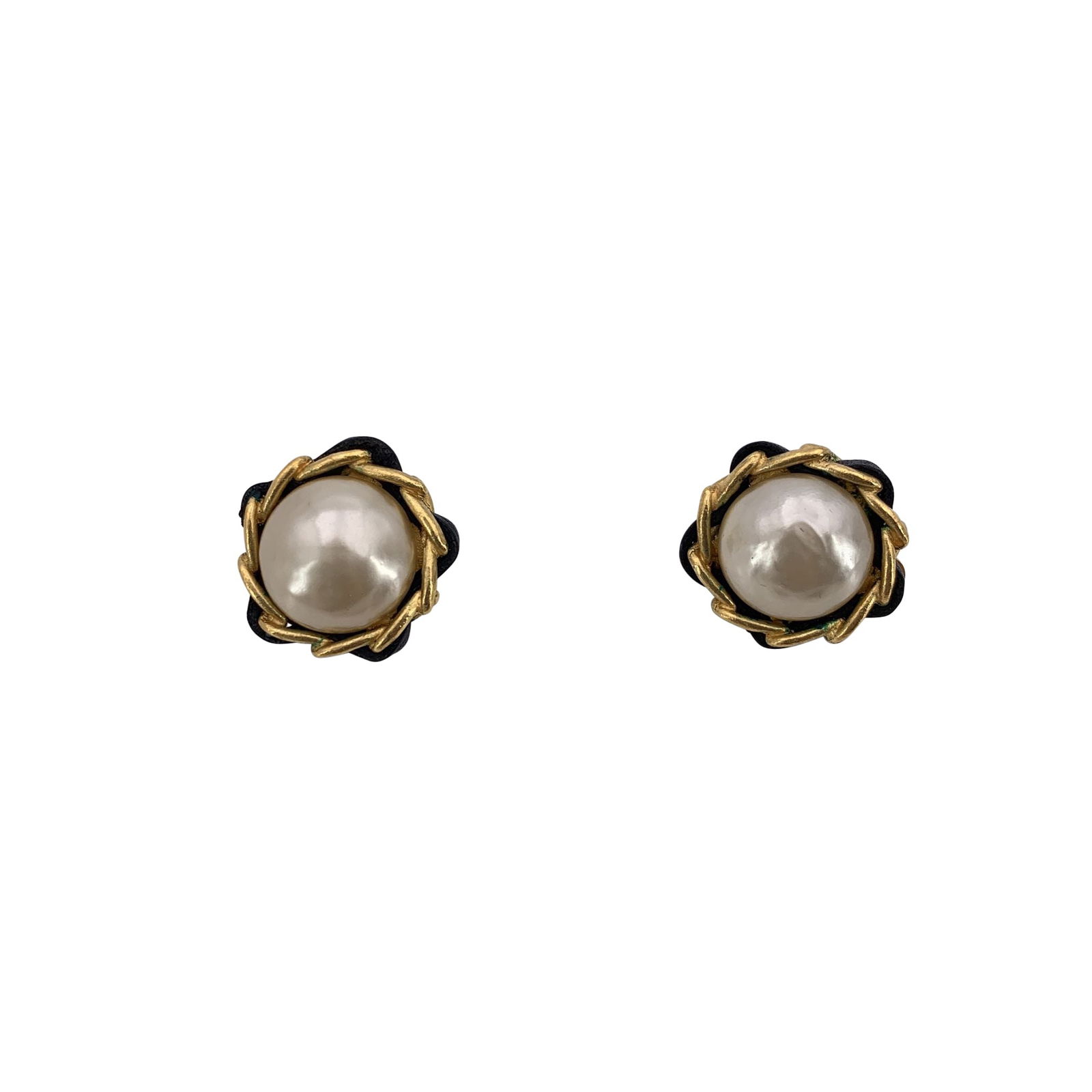 Chanel Vintage Metal Earrings (1 of 7)