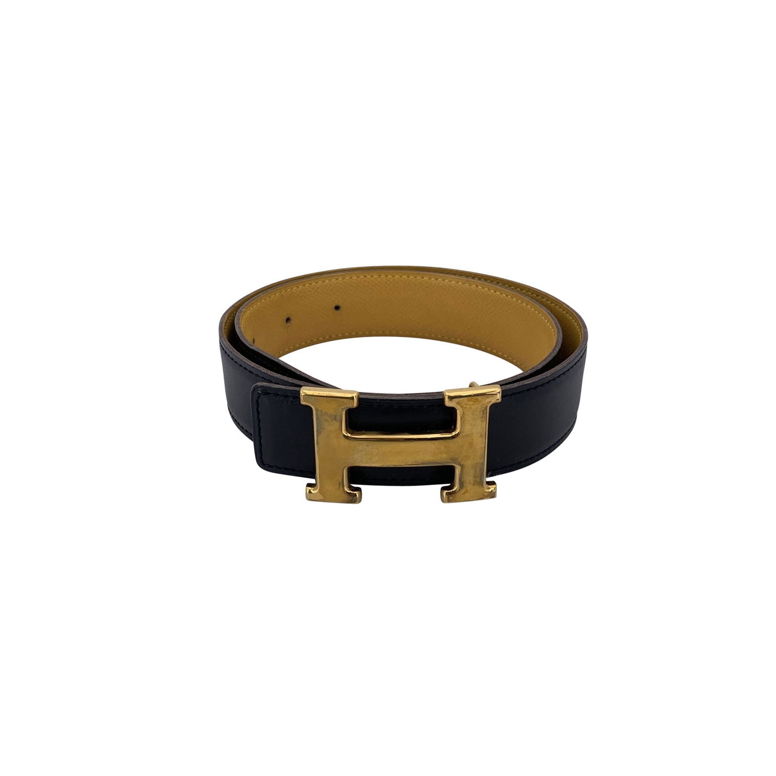 Hermes Vintage Leather Belt H (1 of 7)