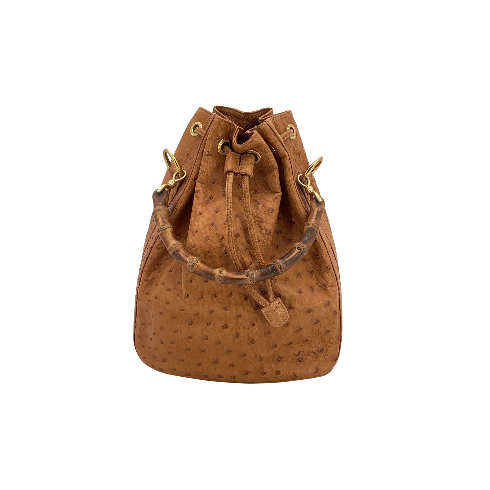 Gucci Vintage Leather Handbag Bamboo (1 of 7)