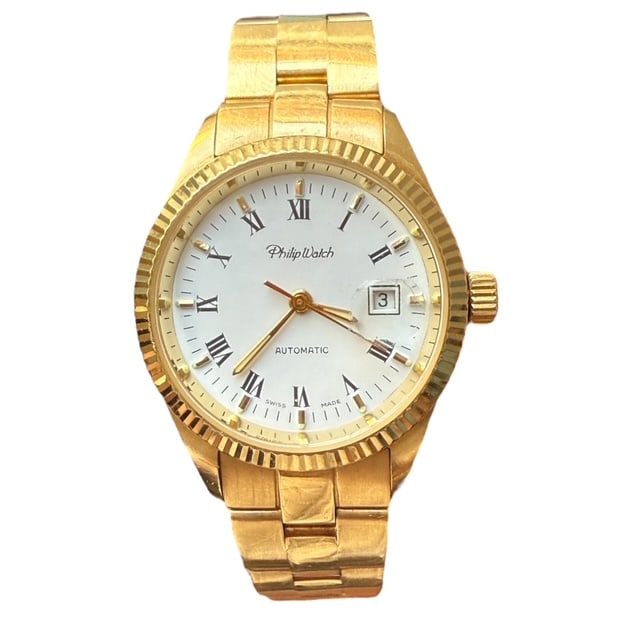 Attractive 18k solid Gold Philip Watch Automatic Wristwatch (1 of 8)