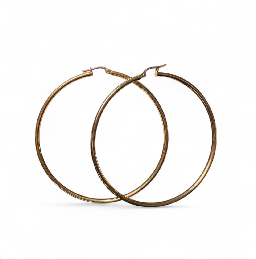 4.8gr 9k solid gold Hoop Earrings (1 of 5)
