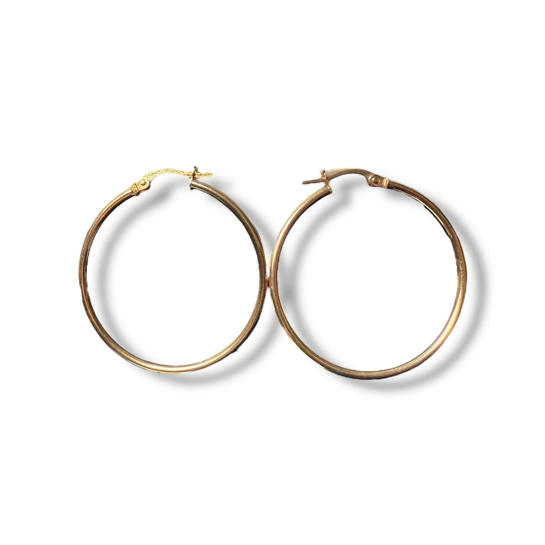 9k solid gold Hoop Earrings (1 of 4)