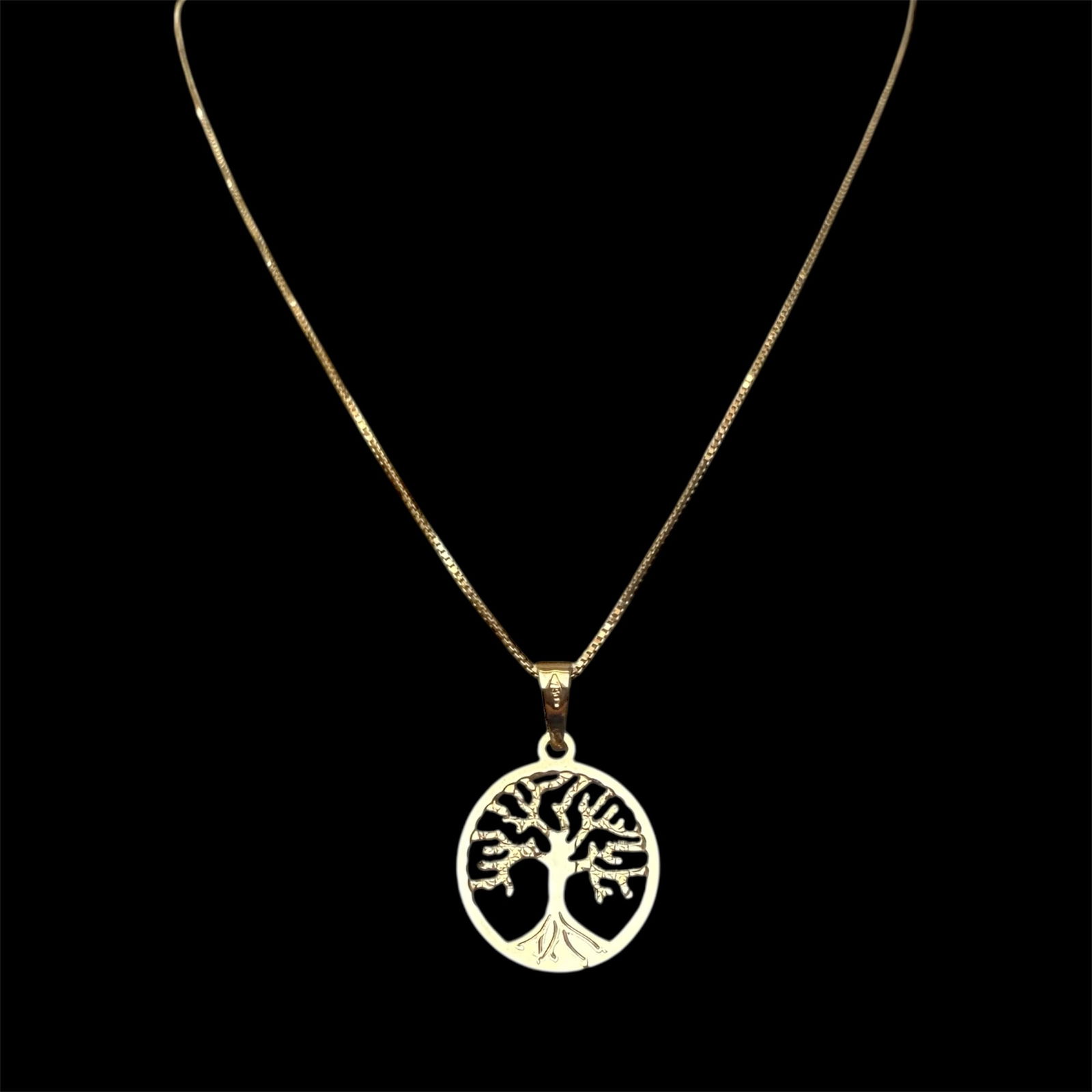 Nice 18K Solid gold Necklace with Life Tree pendant (1 of 5)