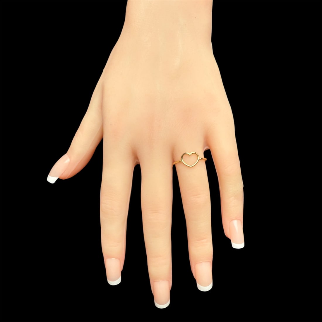 18K solid gold Heart Ring - 5