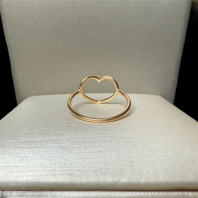18K solid gold Heart Ring - 2