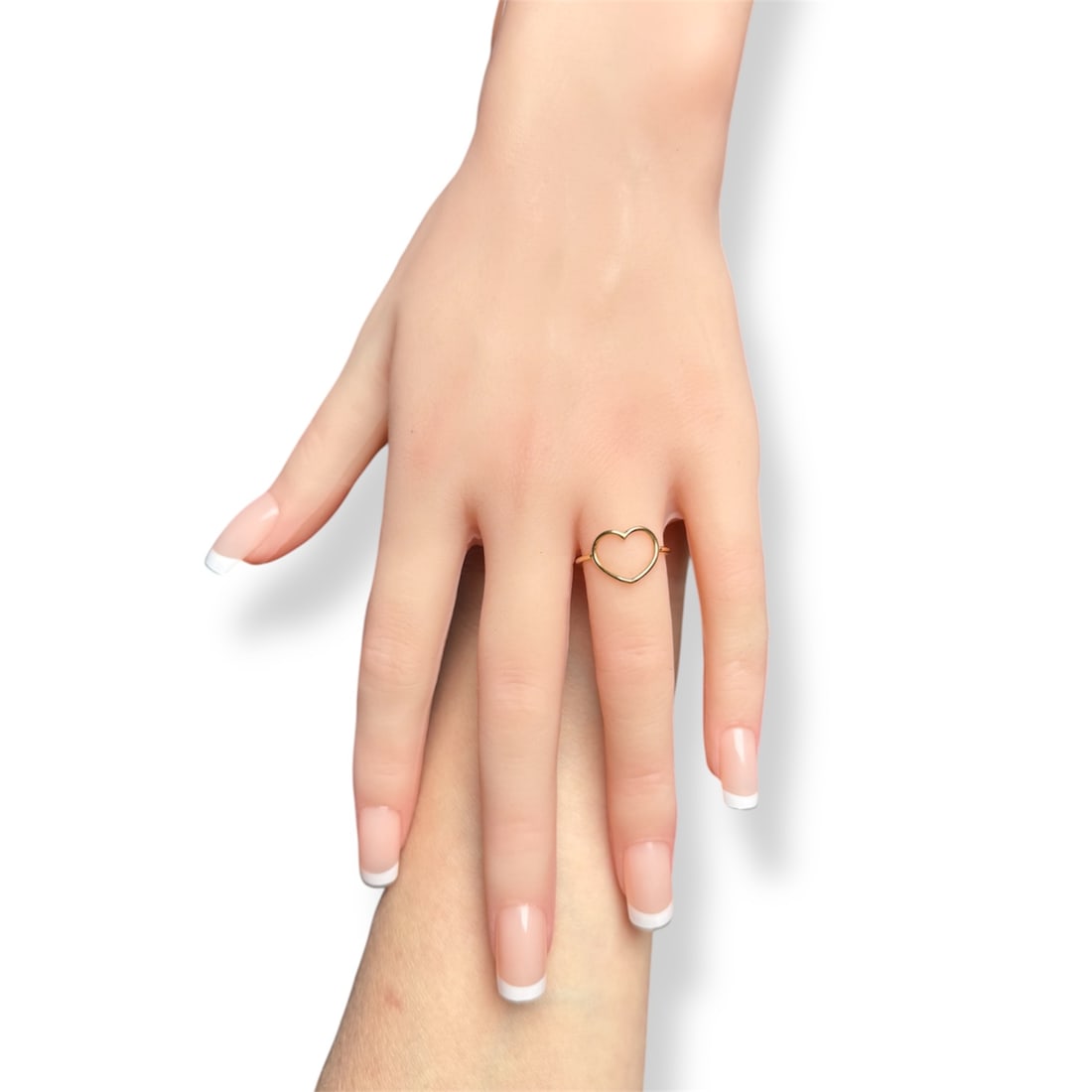 18K solid gold Heart Ring - 4