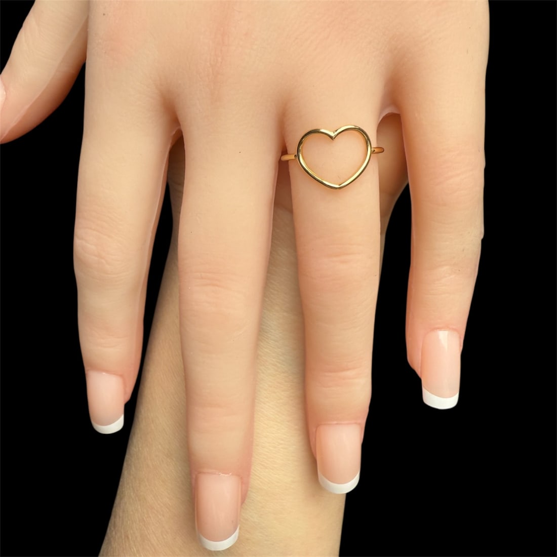18K solid gold Heart Ring - 6