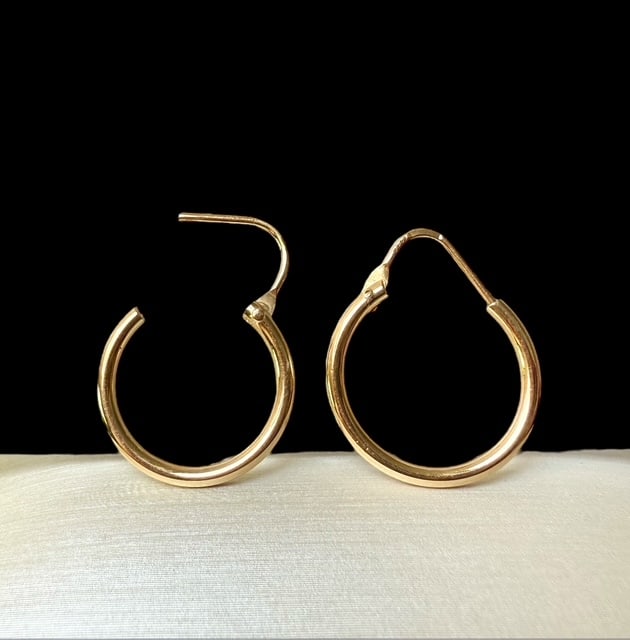 18k solid gold Earrings - 2