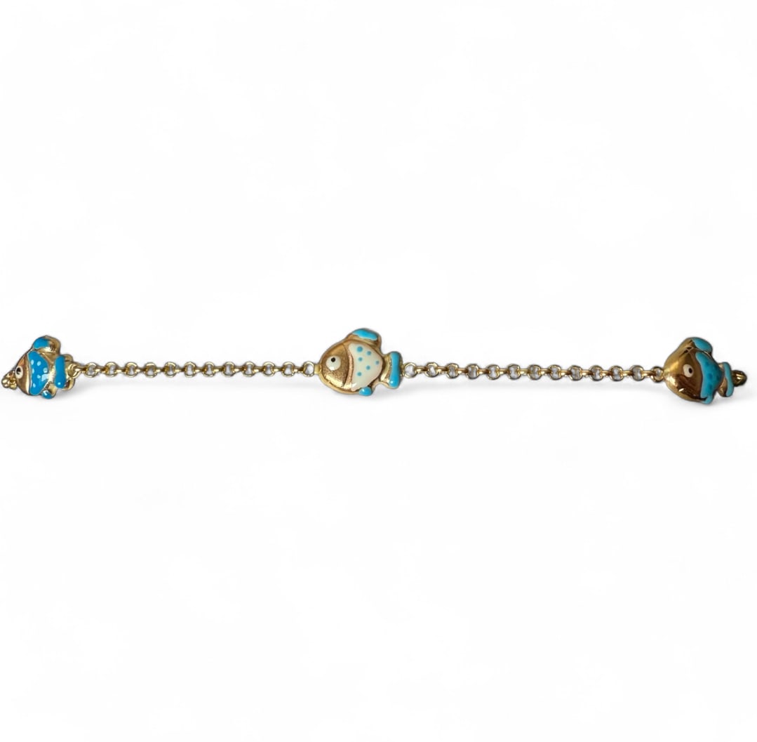 Super sweet 18k solid gold kids Bracelet made in Italy: Super sweet 18k solid gold kids Bracelet made in Italy Length 5,5in weight: 2.0gr SKU: 2B