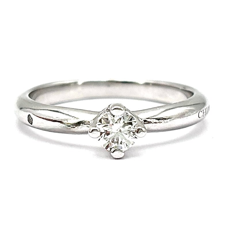 Chimento brilliant solitaire ring, white gold - 0.20-0.22 ct; 3.08 gr.: Essential and must-have Chimento signature solitaire ring, with 0.20-0.22 ct brilliant mounted on 18 kt white gold and mini shank-side sparkle. Reconditioned Chimento solitaire ring absolutely like ne