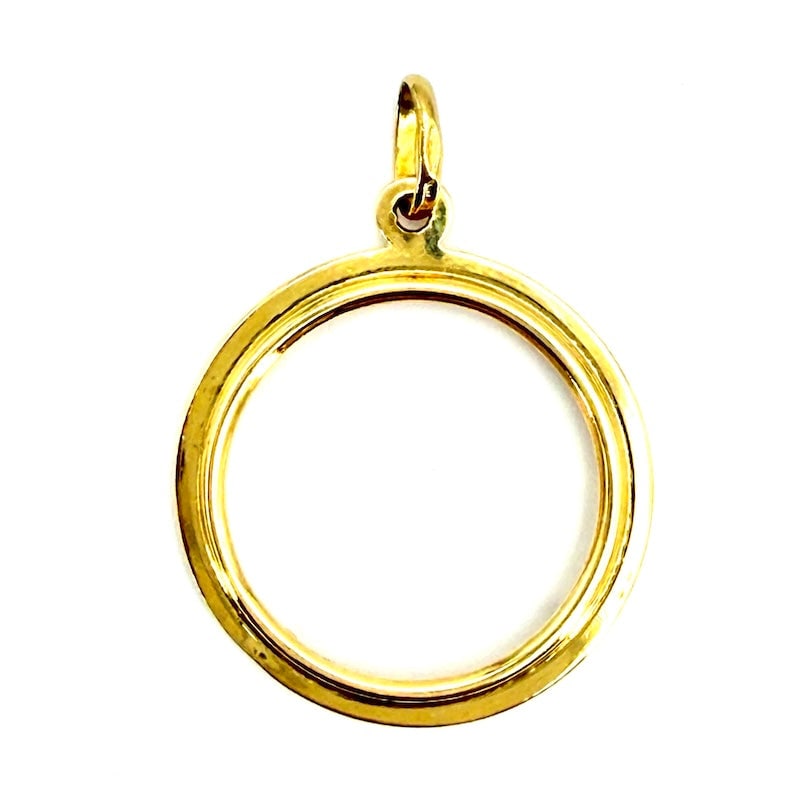 18 kt yellow gold sterling holder pendant; 2.9 gr. (1 of 6)