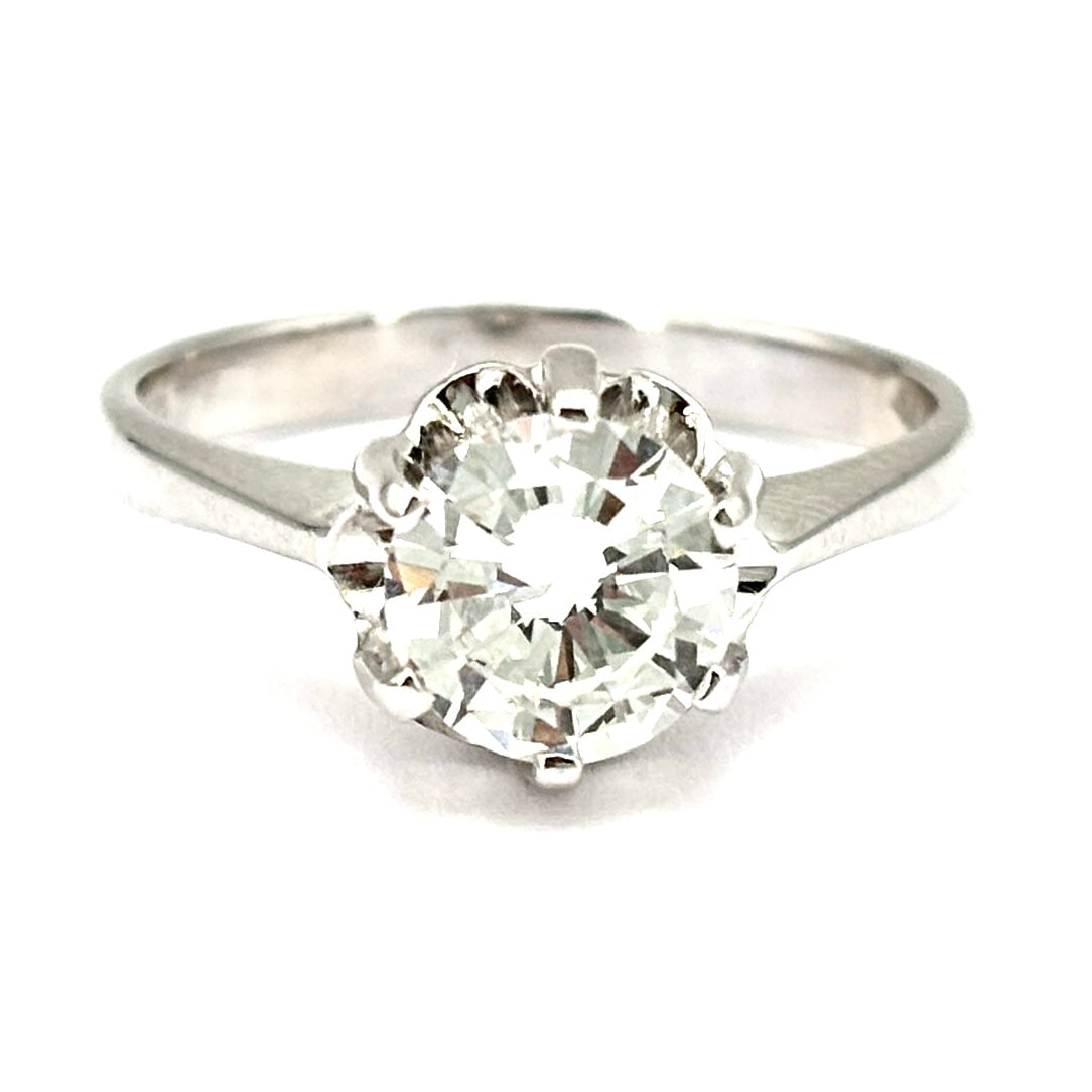 Brilliant solitaire and white gold ring - 0.86 ct; 3.19 gr. (1 of 7)