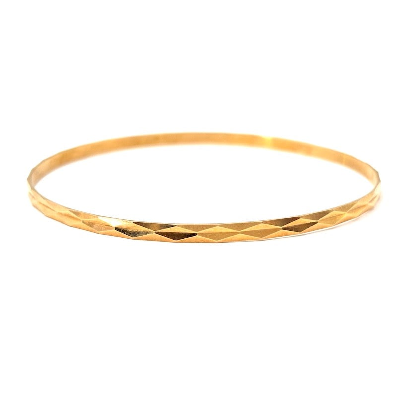 Gold rigid hoop bangle bracelet, vintage - 6.16 gr. (1 of 4)
