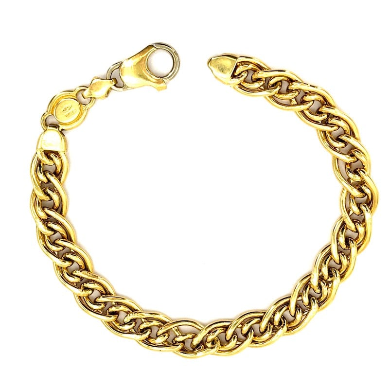 Double grumetta chain bracelet, yellow gold - 17.92 gr, 20.5 cm (1 of 5)