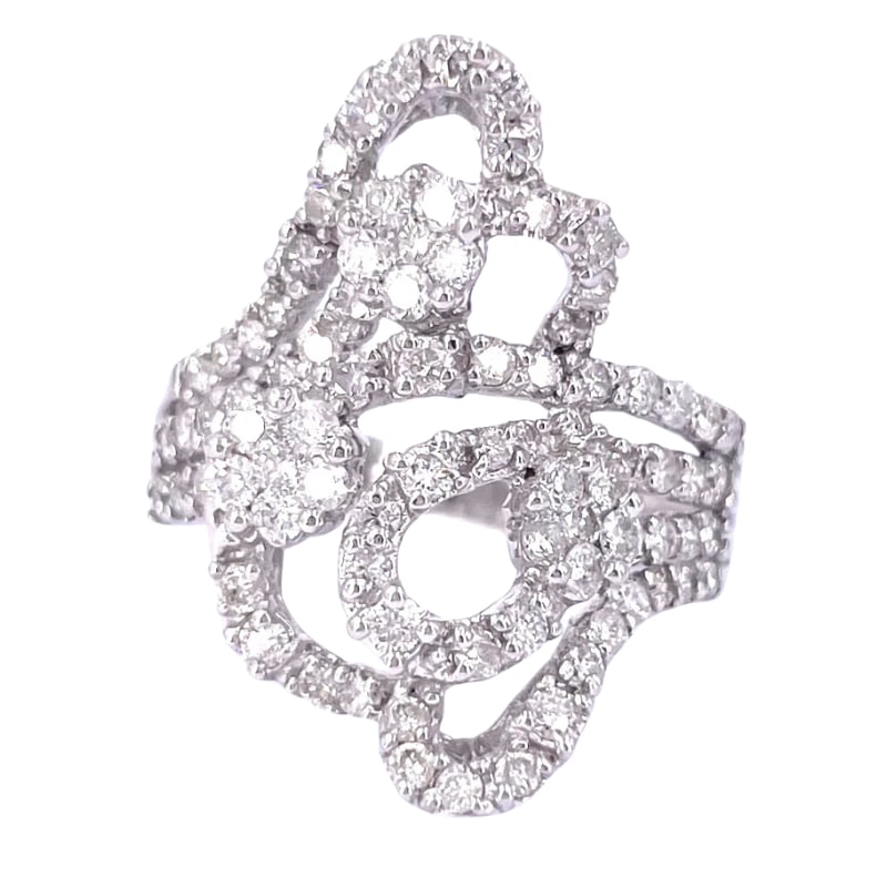 Contrarie ring gold and diamonds - 1.95 ct; 6.77 gr. (1 of 7)