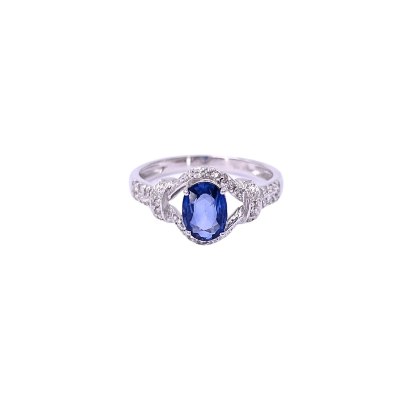 Sapphire and diamond eye ring ; 2.88 gr.: A charismatic and refined ring, eye model, in white gold. with diamonds and with beautiful central sapphire! Our company's certification is available for free, upon request. If you wish to receive any