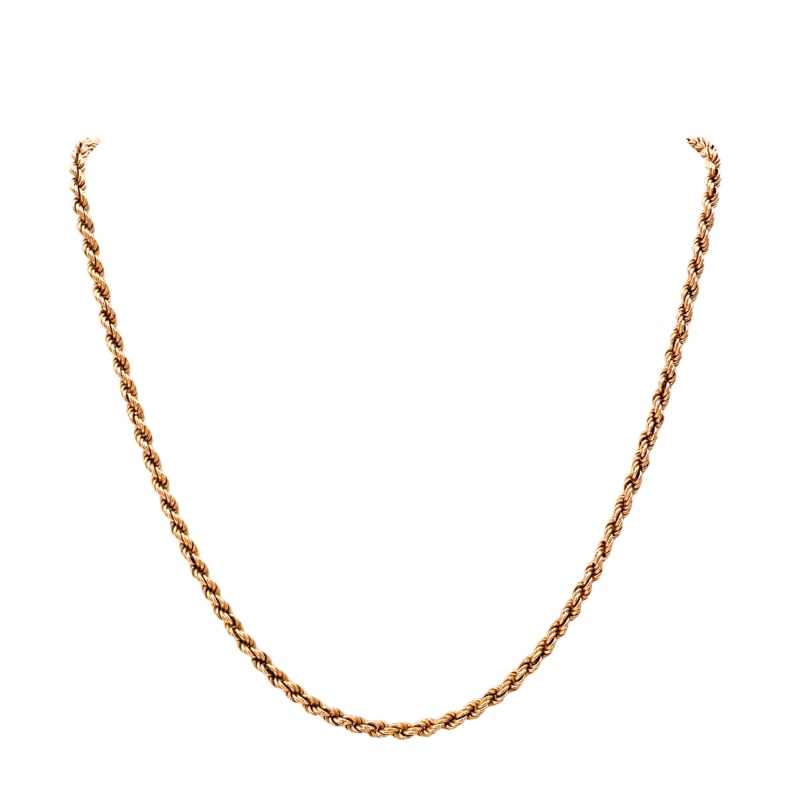 18 kt gold rope chain necklace; 14.59 gr - 48 cm (1 of 5)