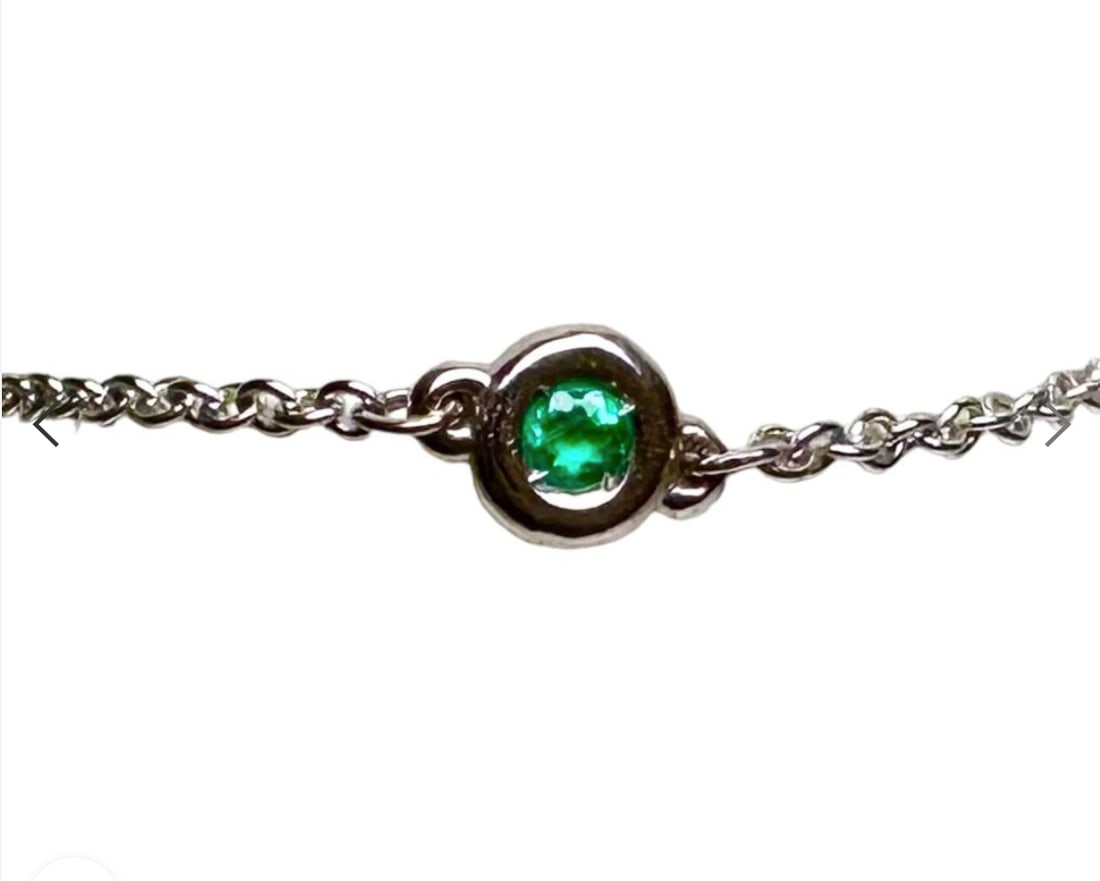 Colombian Emerald 18k Solid Gold chain Ring - 2