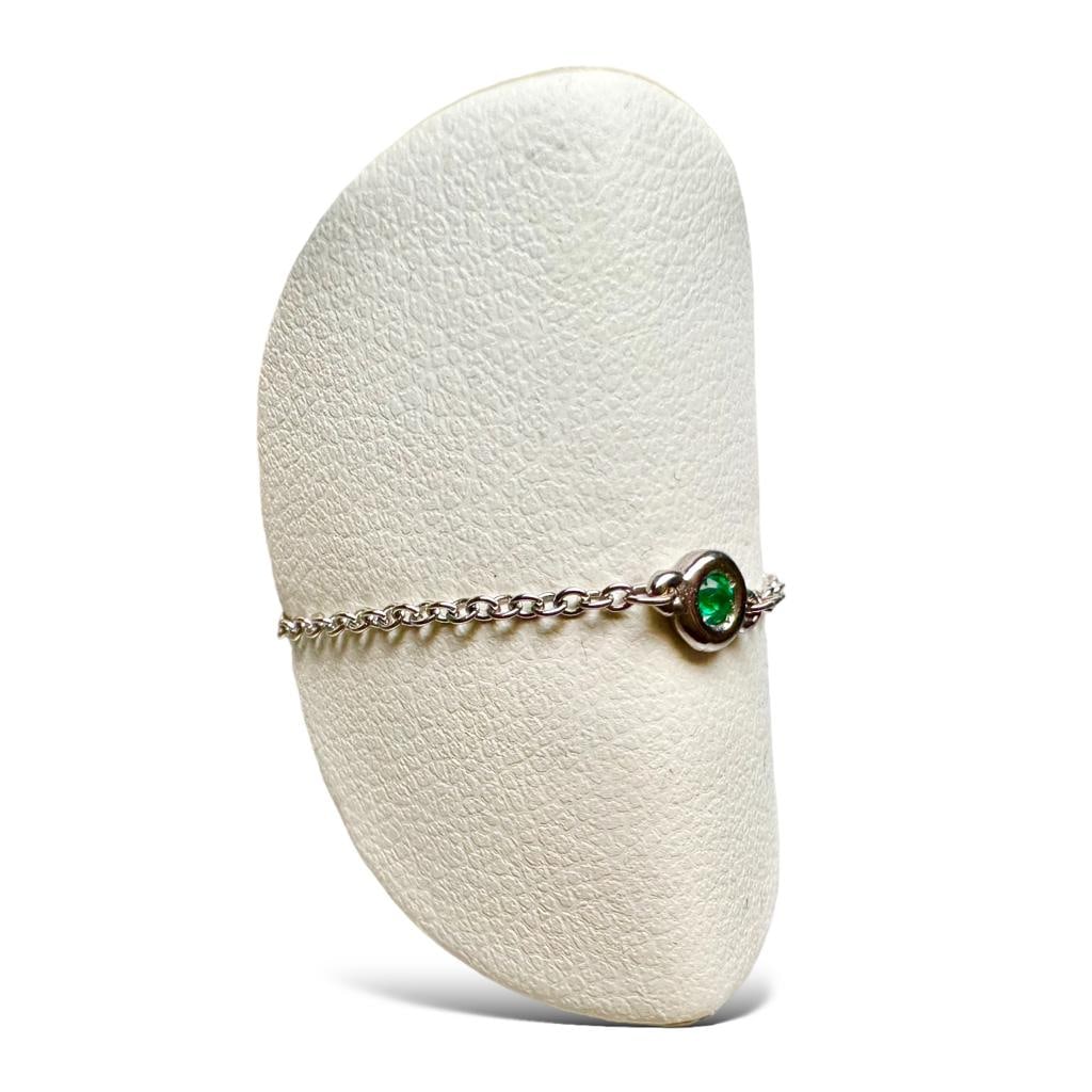 Colombian Emerald 18k Solid Gold chain Ring - 4