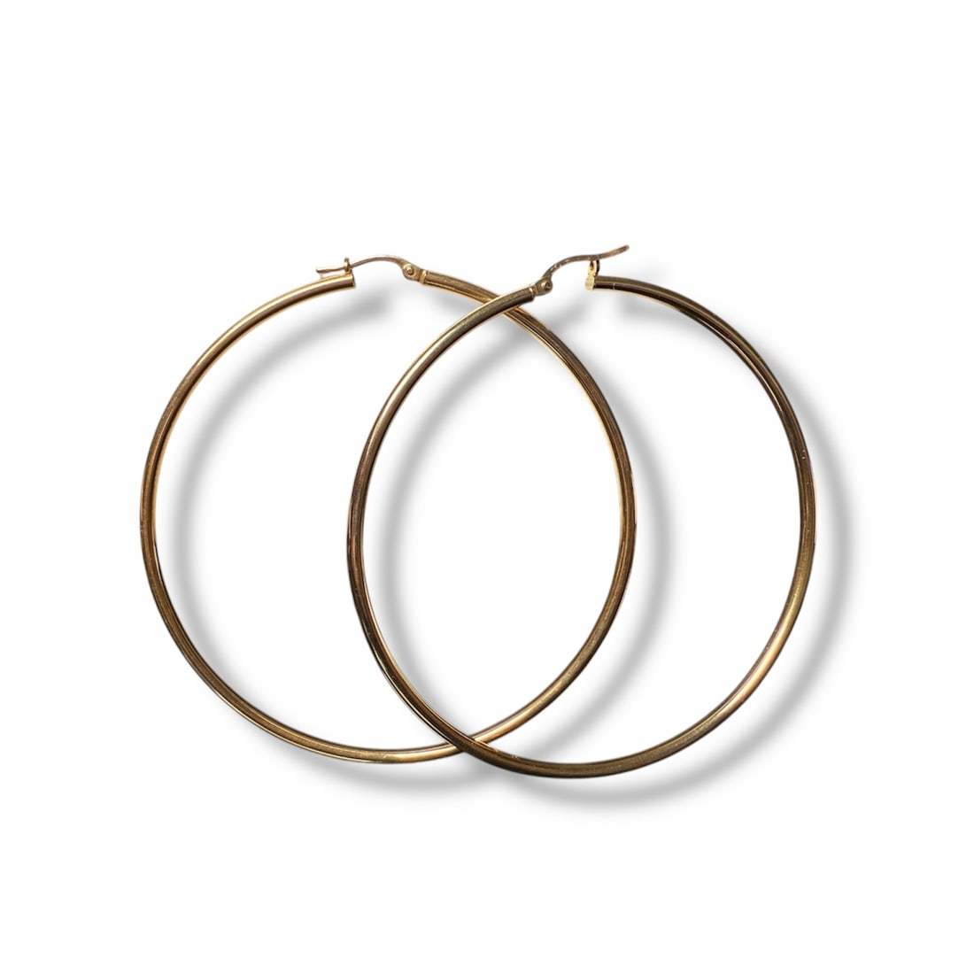 4.8gr 9k solid gold Hoop Earrings - 2