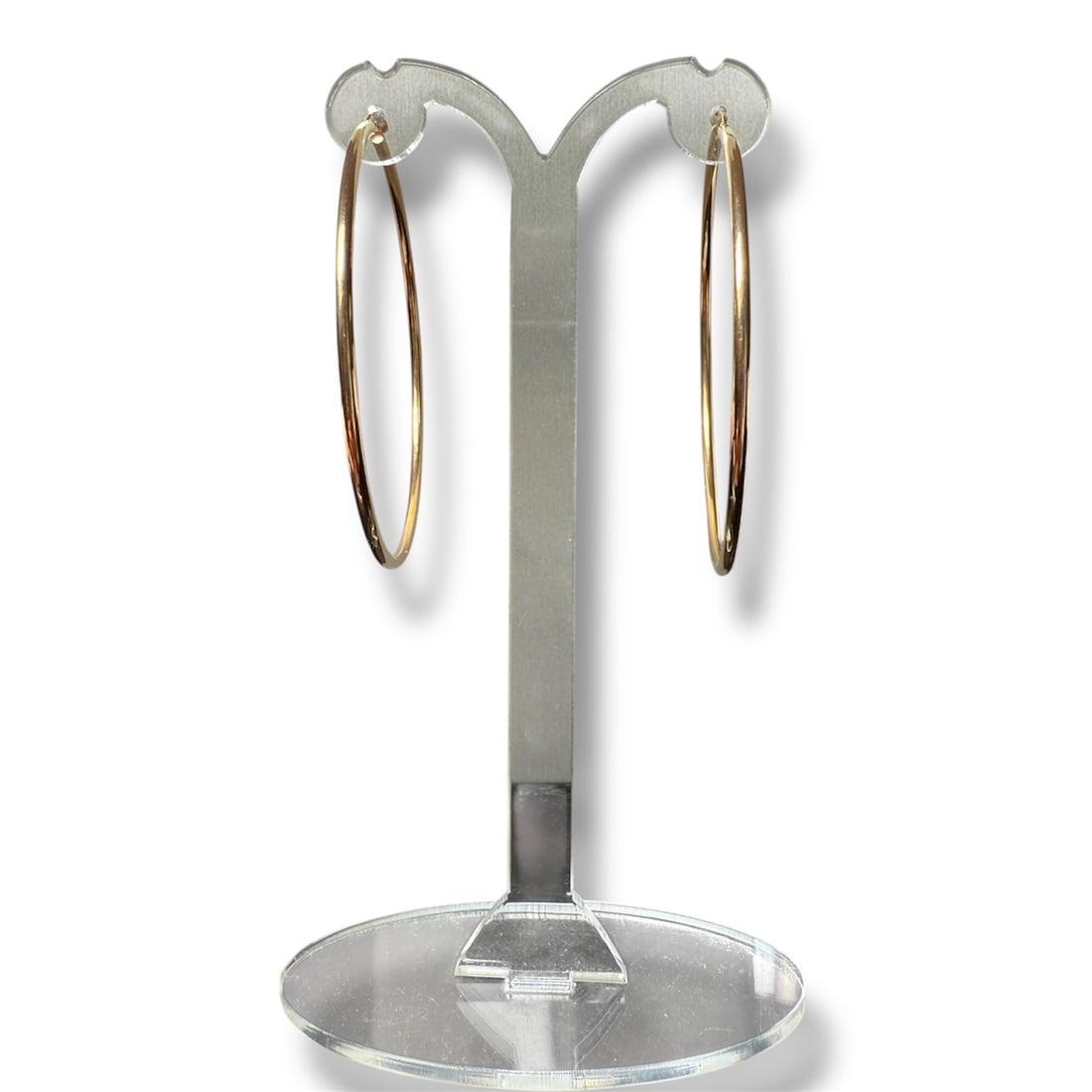 4.8gr 9k solid gold Hoop Earrings - 3
