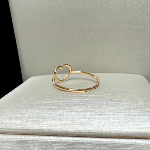 18K solid gold Heart Ring - 3