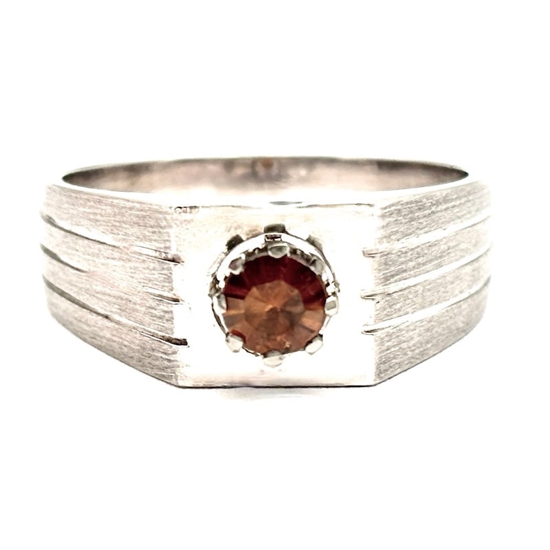 Men's chevalier band ring with spinel, white gold; 6.95 gr. (1 of 6)
