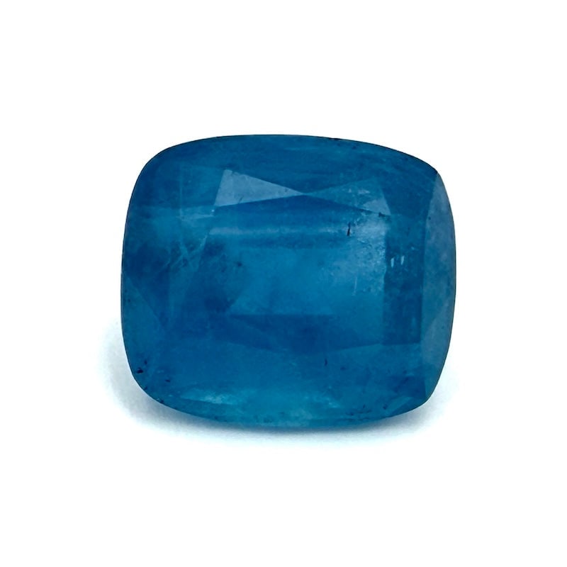 Santa Maria aquamarine, loose stone, cushion cut - 21.28 ct - RARE: Rare and Striking loose Santa Maria aquamarine gemstone showcasing a refined cushion faceting and an exceptional, vivid blue tone. This rare gemstone stands out for its brilliance and elegant proporti